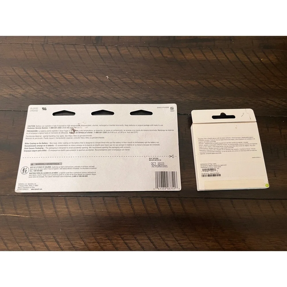 Apple AirTag 1 Pack A2187 and Duracell 2032 Lithium Batteries 8 Count Bundle